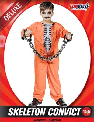 Skeleton Orange Prisoner Overalls 155cm