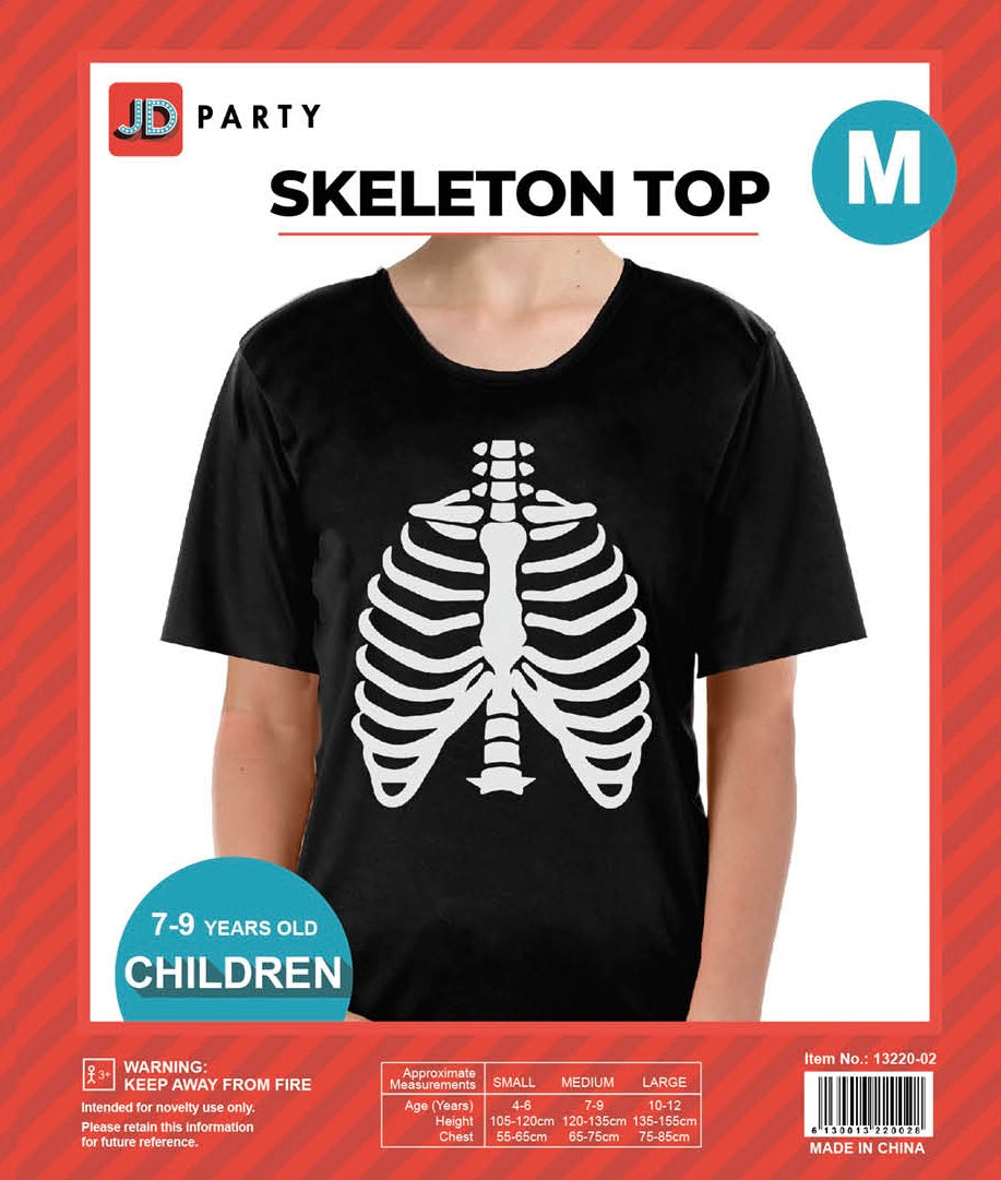 Children Halloween Skeleton Top