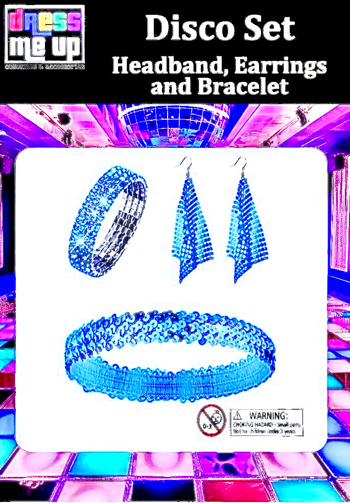 Disco Royal Blue 70s Set