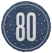 Happy 80th Birthday Blue Balloon