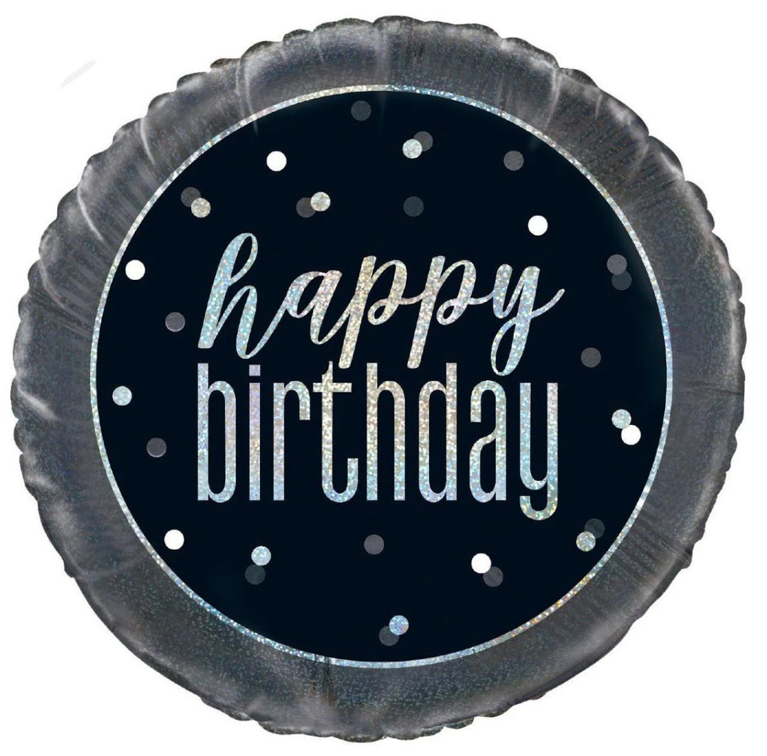 Prismatic Happy Birthday Black and silver