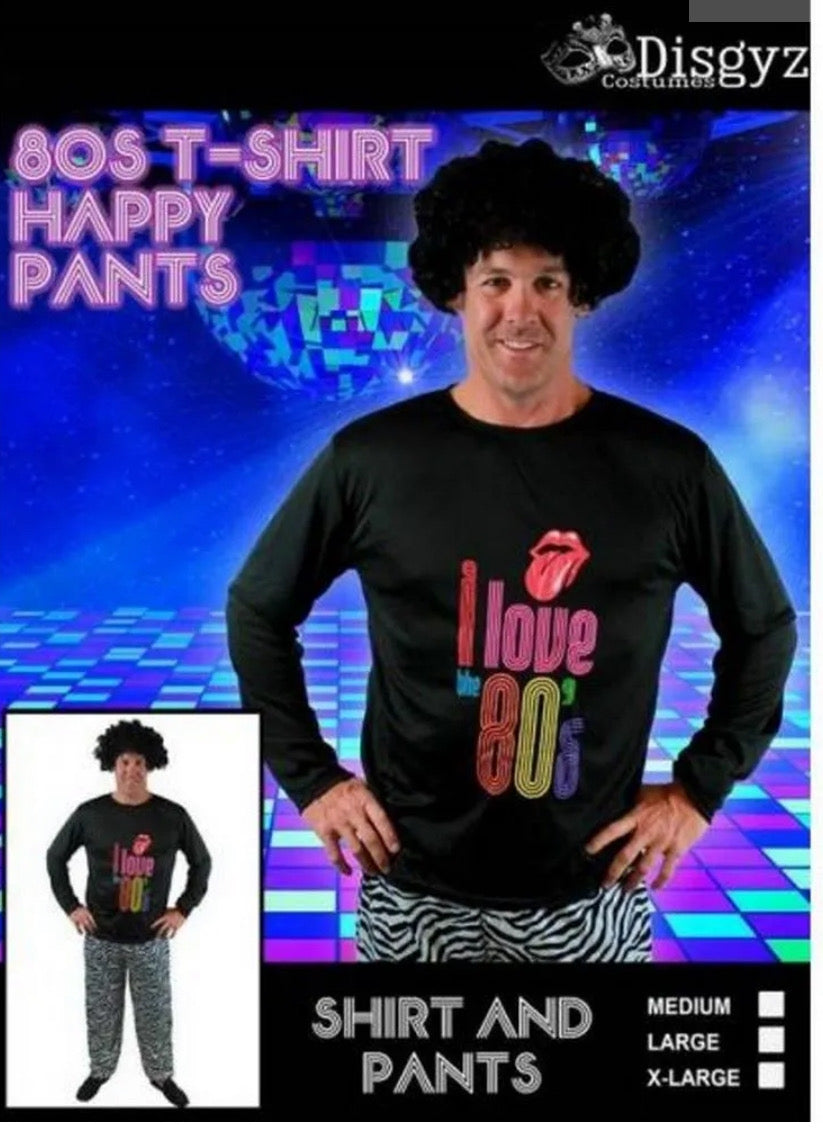 80s Mens T’Shirt Happy Pants