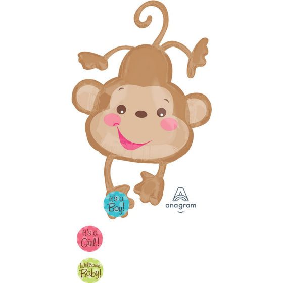 Supershape Monkey Foil Balloon