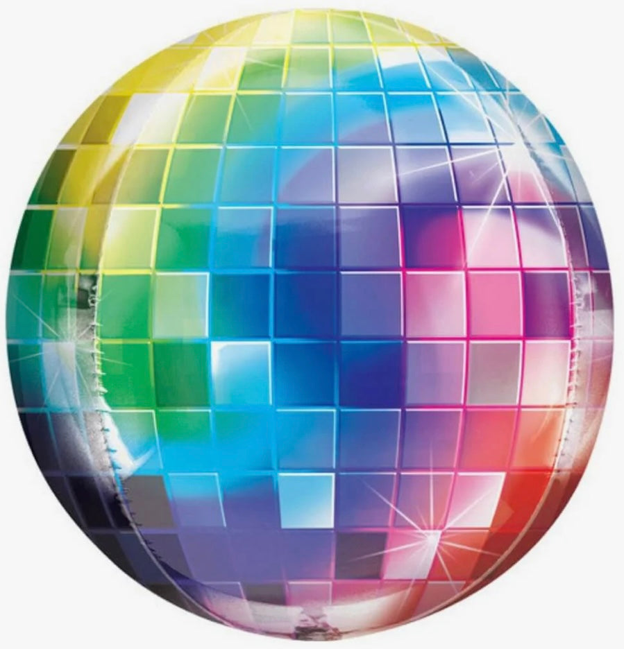 Orbz Rainbow Disco Ball Balloon