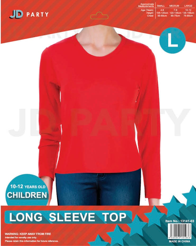 Child Red Long Sleeve Top