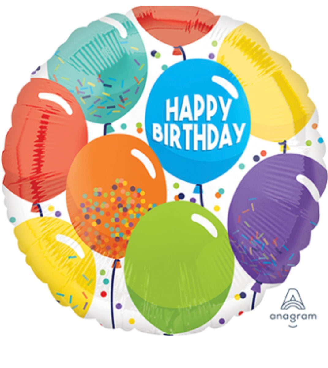 Happy Birthday Bright Balloons Foil