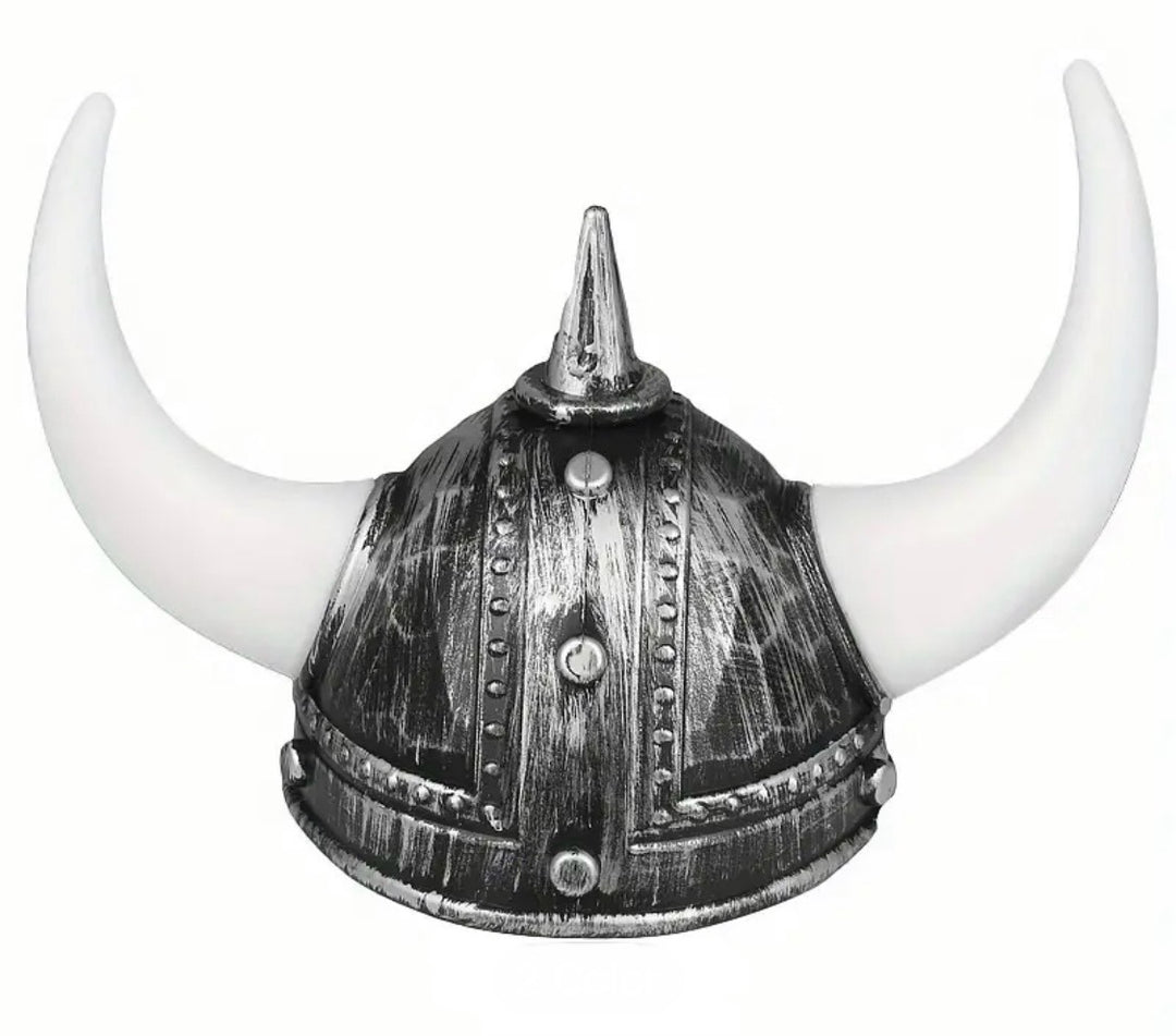 Silver Viking Helmet