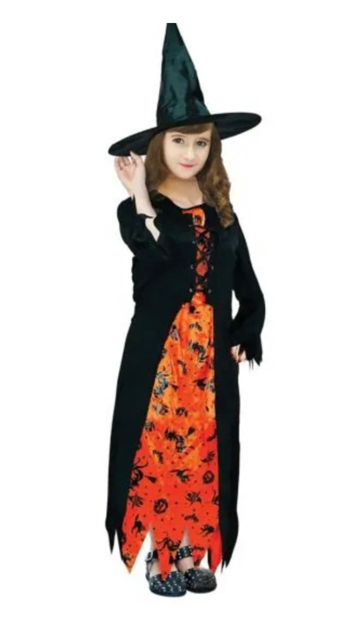 Orange Witch Costume Child