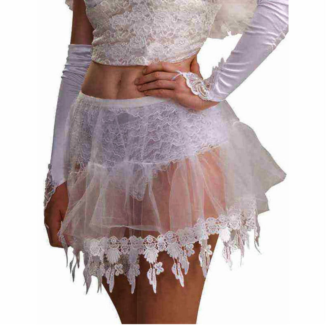 White Lace Angel Crinoline White Skirt