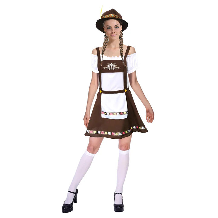 Adult Beer Girl Brown Costume  Sydney Costume Shop
