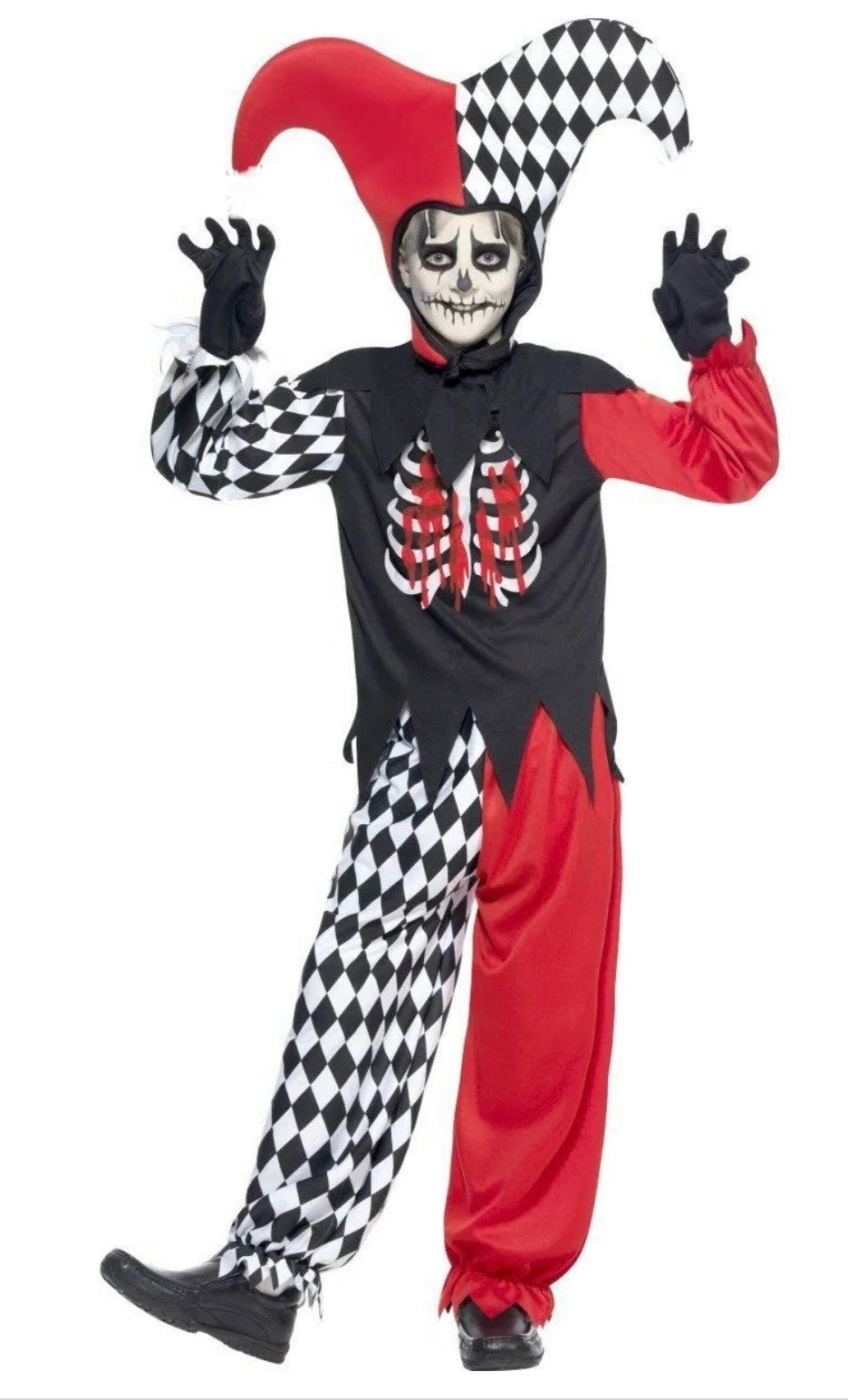 Bloody Skeleton Boys Creepy Clown