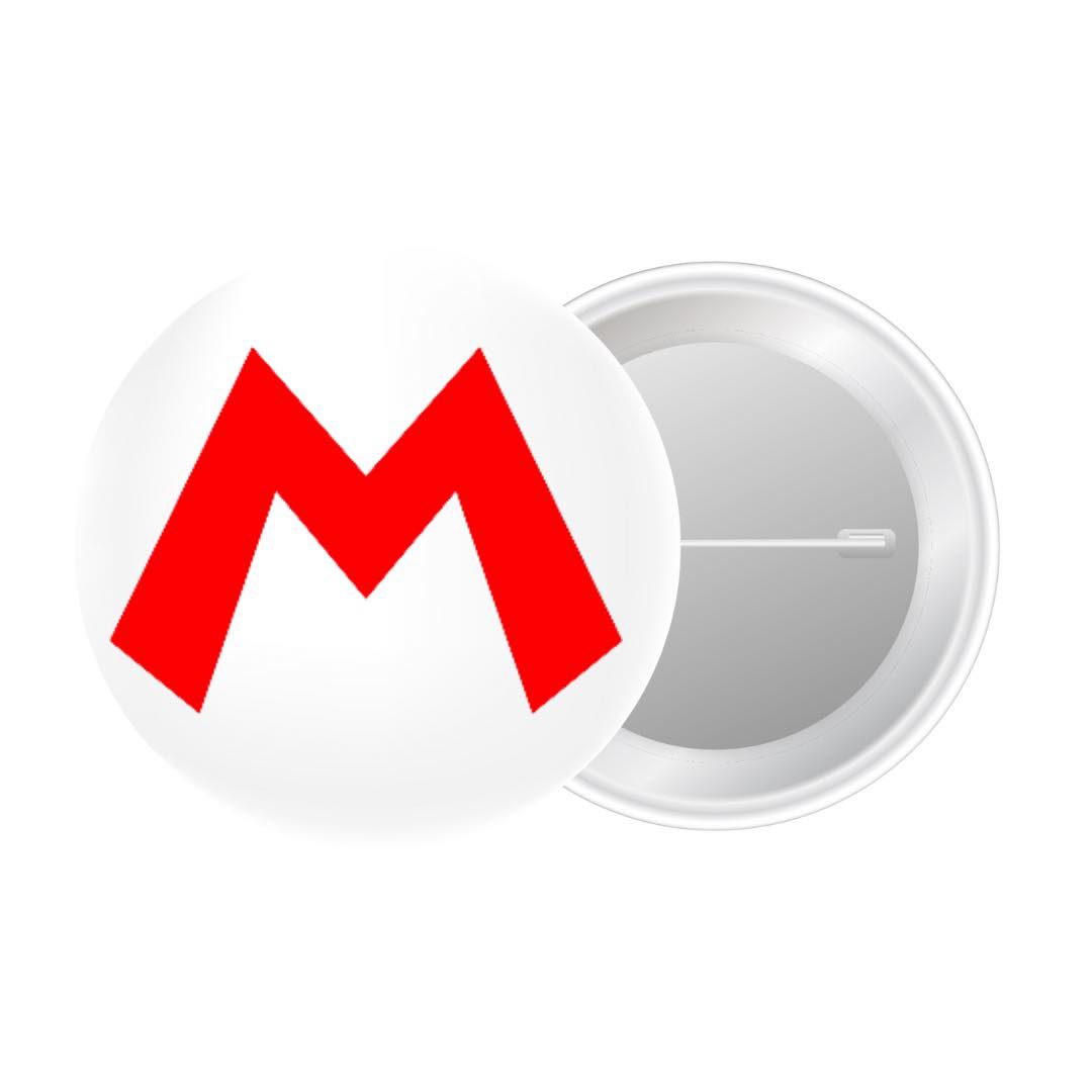 Mario Brothers M Badge