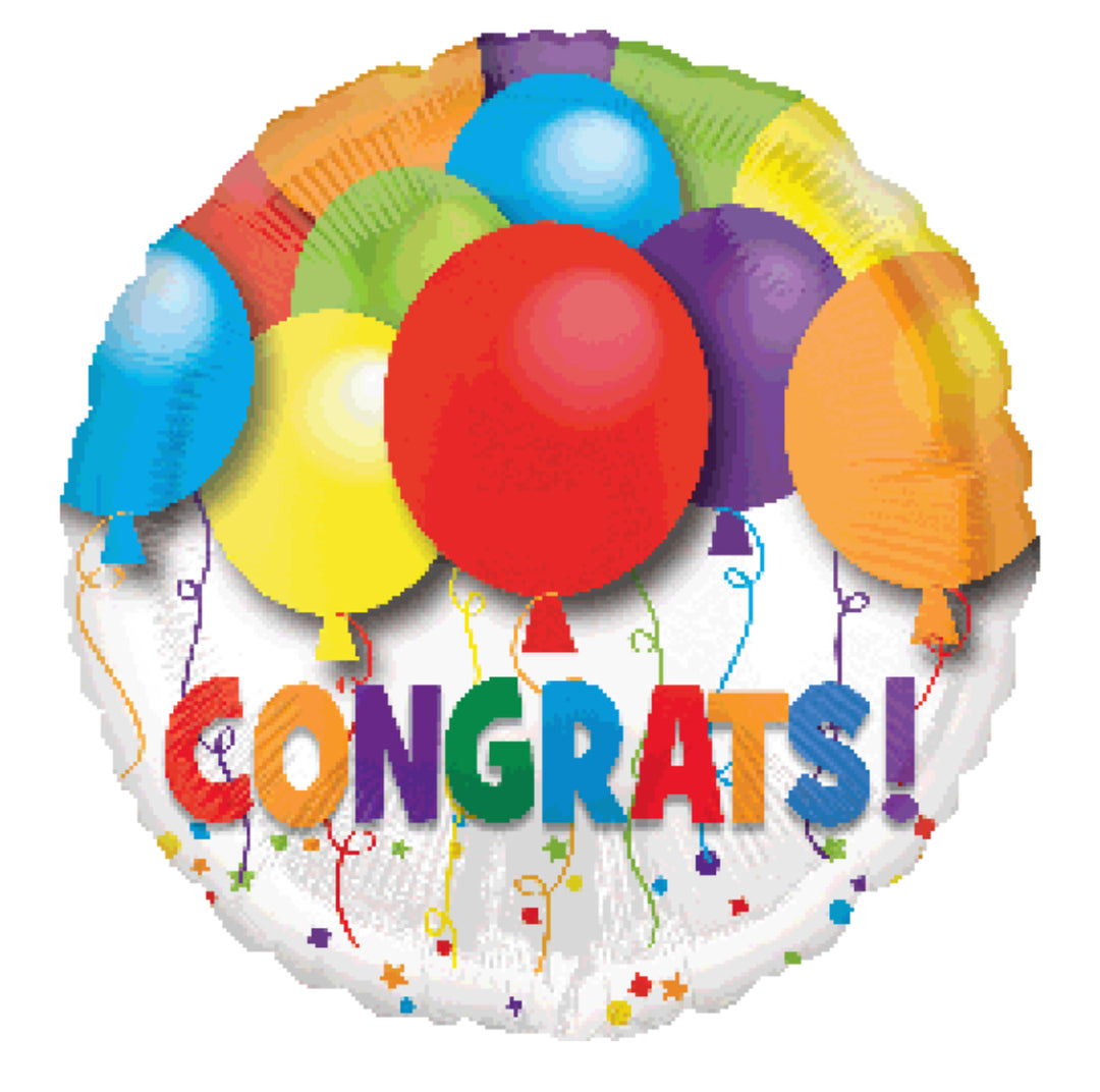 Congratulations Painterly Burst Foil Balloon