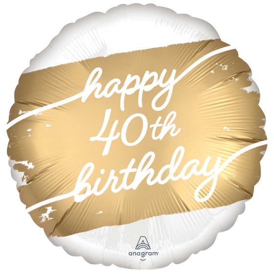 Gold 40th Foil Balloon