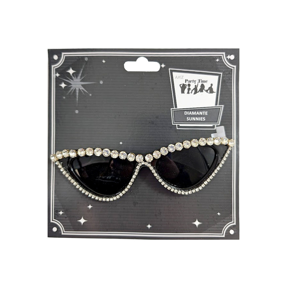 Cat Eye Diamante Glasses