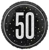 Black 50th Foil Balloon