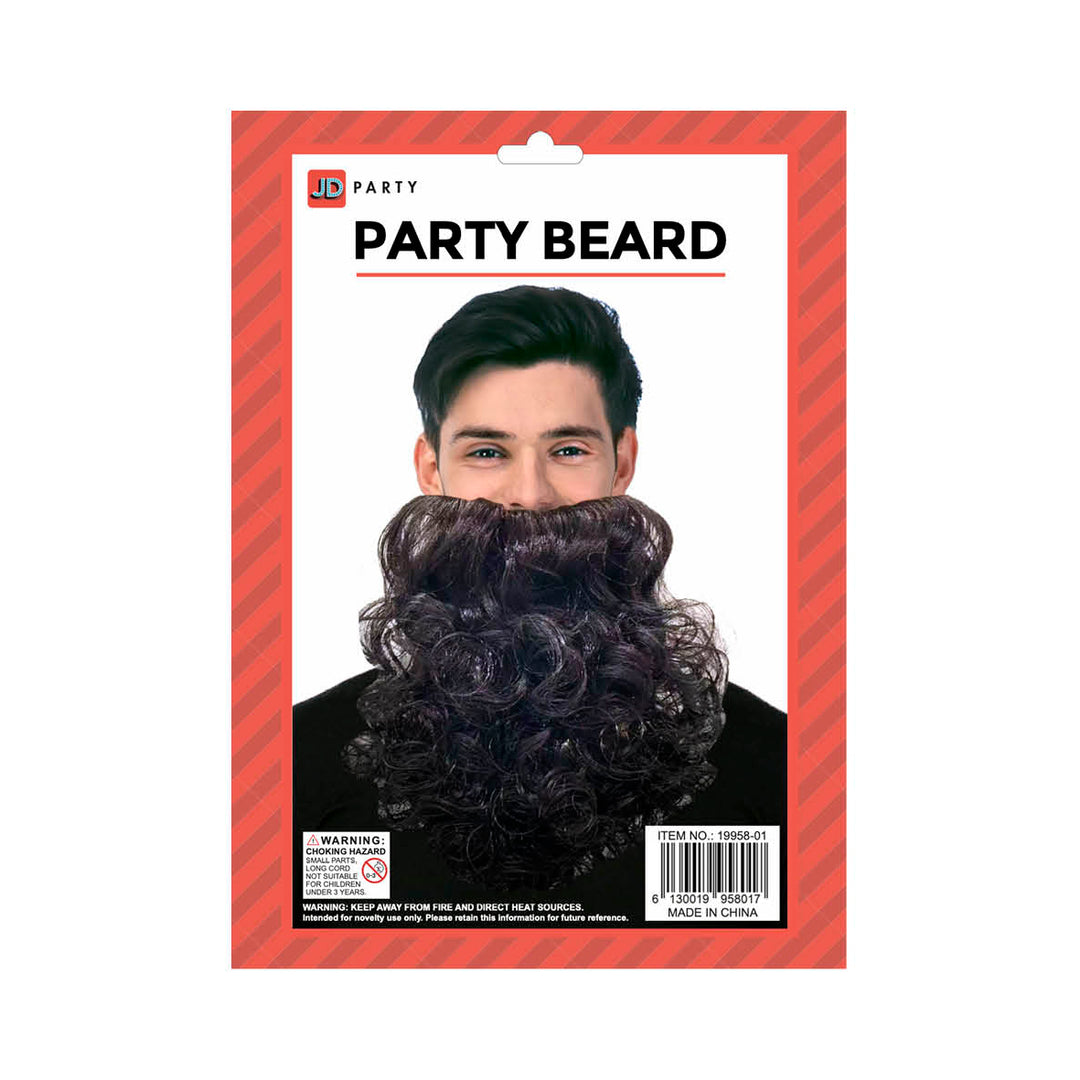 Deluxe Curly Party Beard - Black