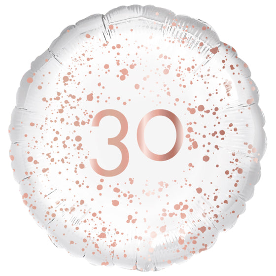 Rose Gold 30th Foil Balloon