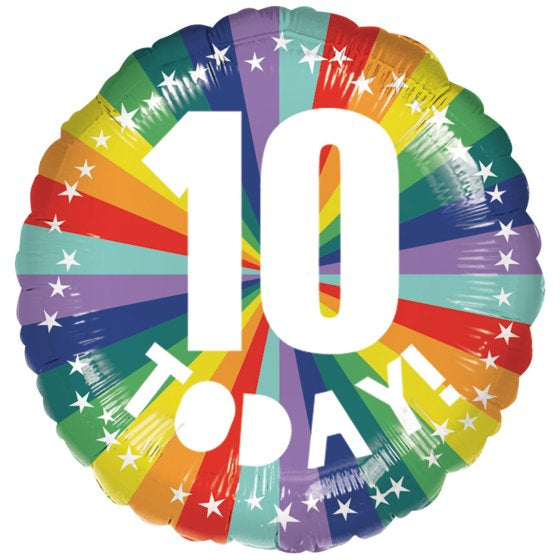 10th Birthday Rainbow Balloon