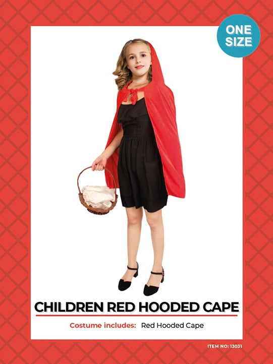 Children’s red hooded cape