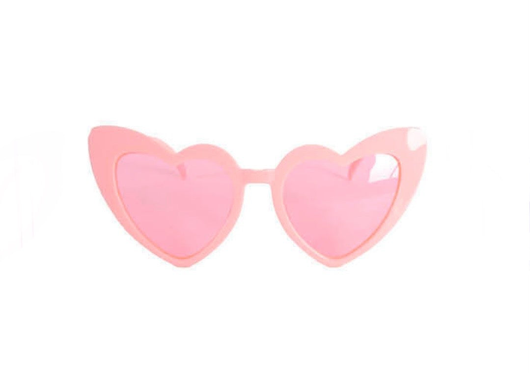 Party Glasses Light Pink Hearts