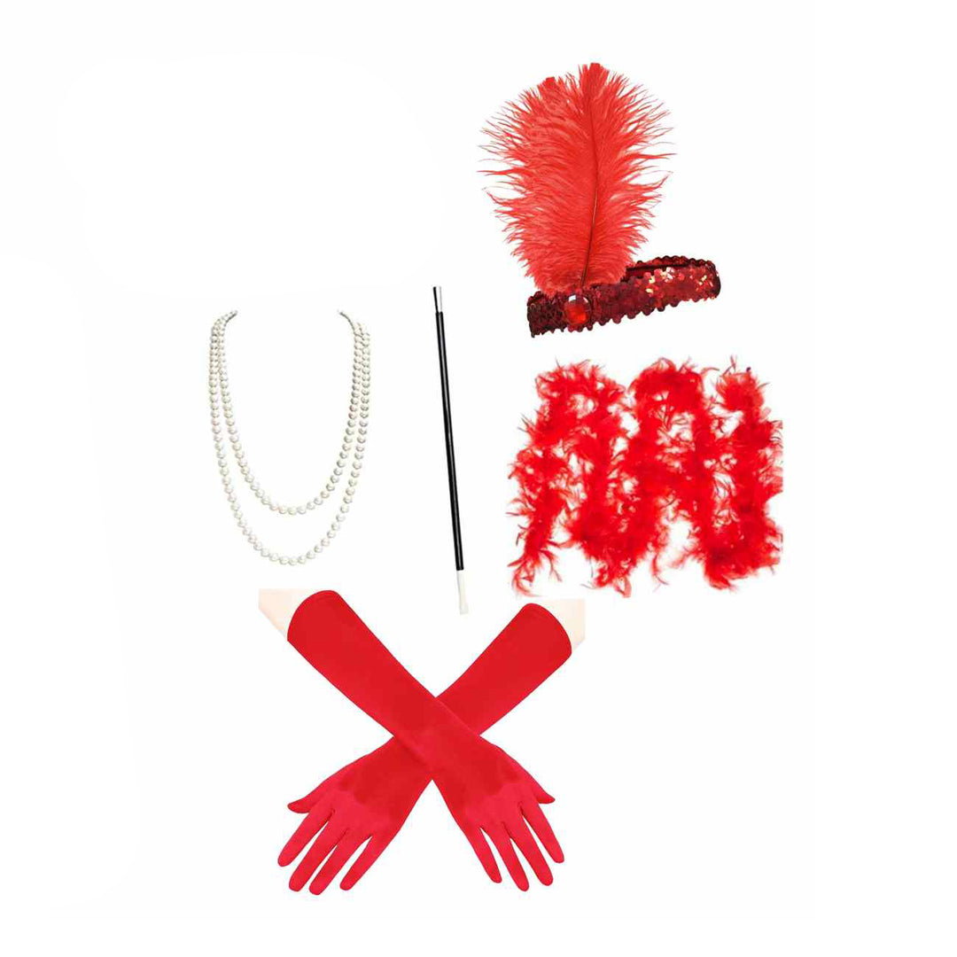 Flapper 5-Piece Set, Red