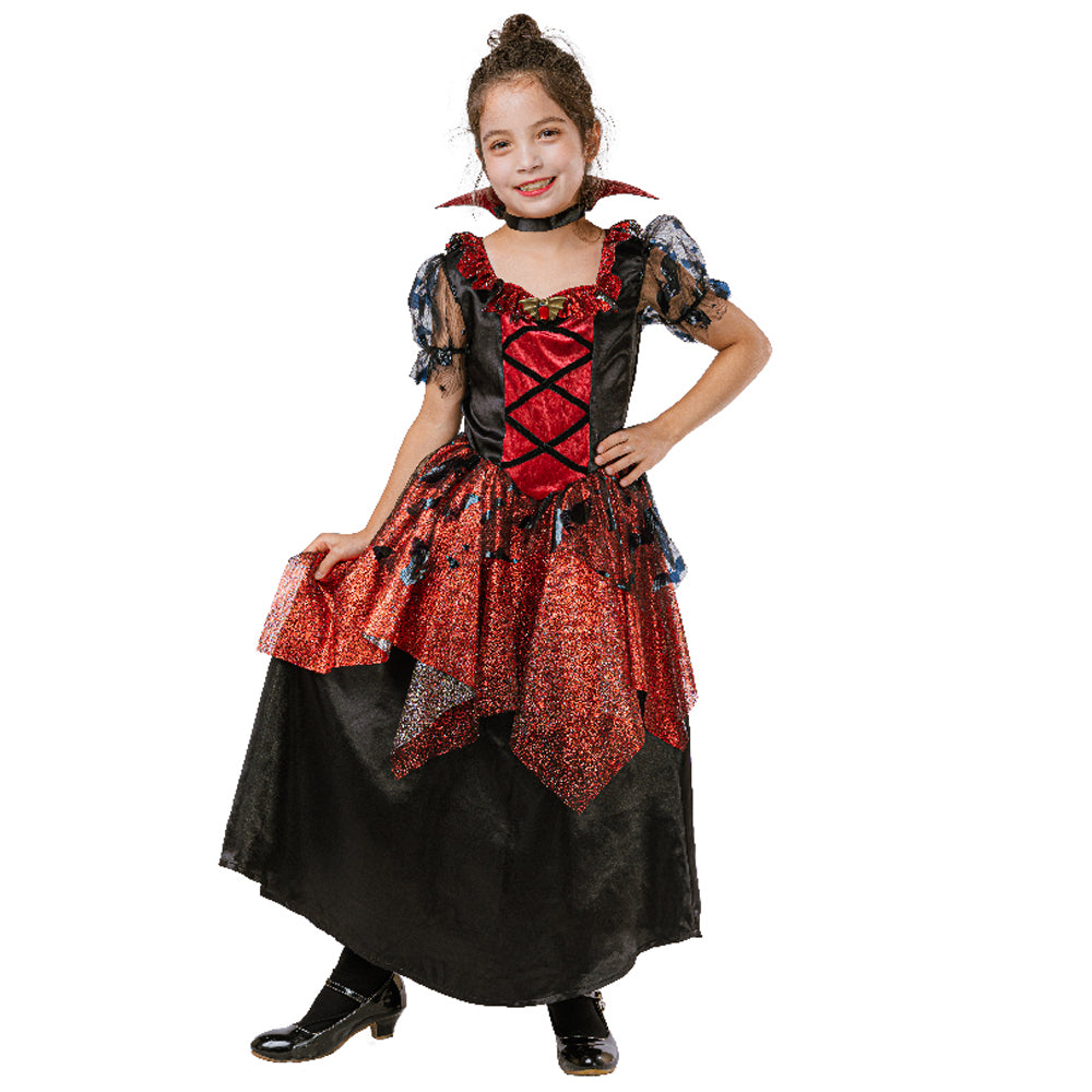 Gothic Vampiress Girl Costume