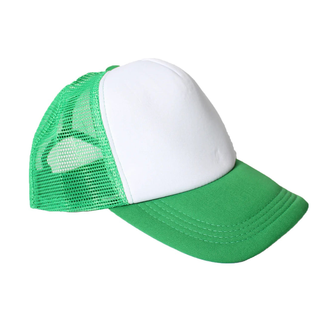 Green Trucker Cap with White Front
