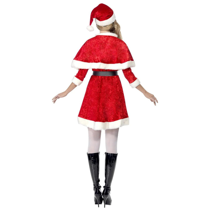 Miss Santa Dress Costume with Cape