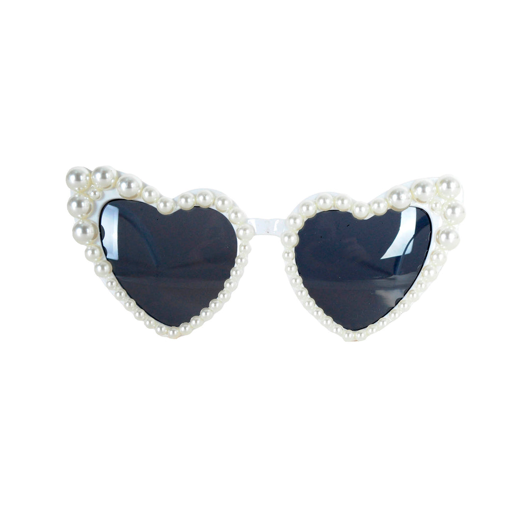 Party Glasses Pearl Frame Heart