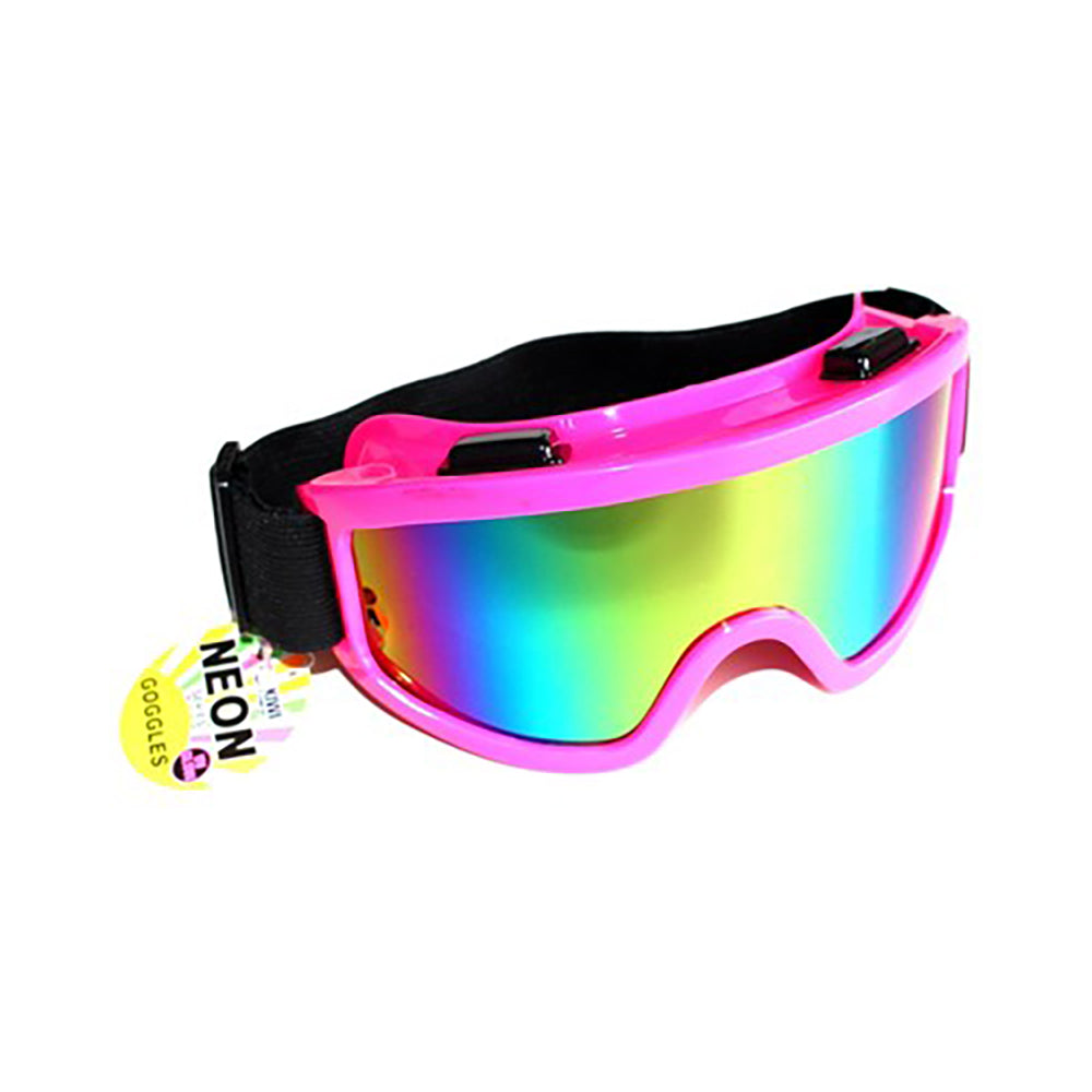 Neon Pink Snow Goggles
