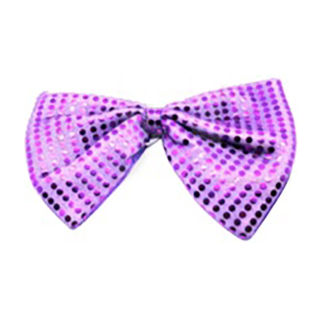 Sequin Bow Tie - Purple