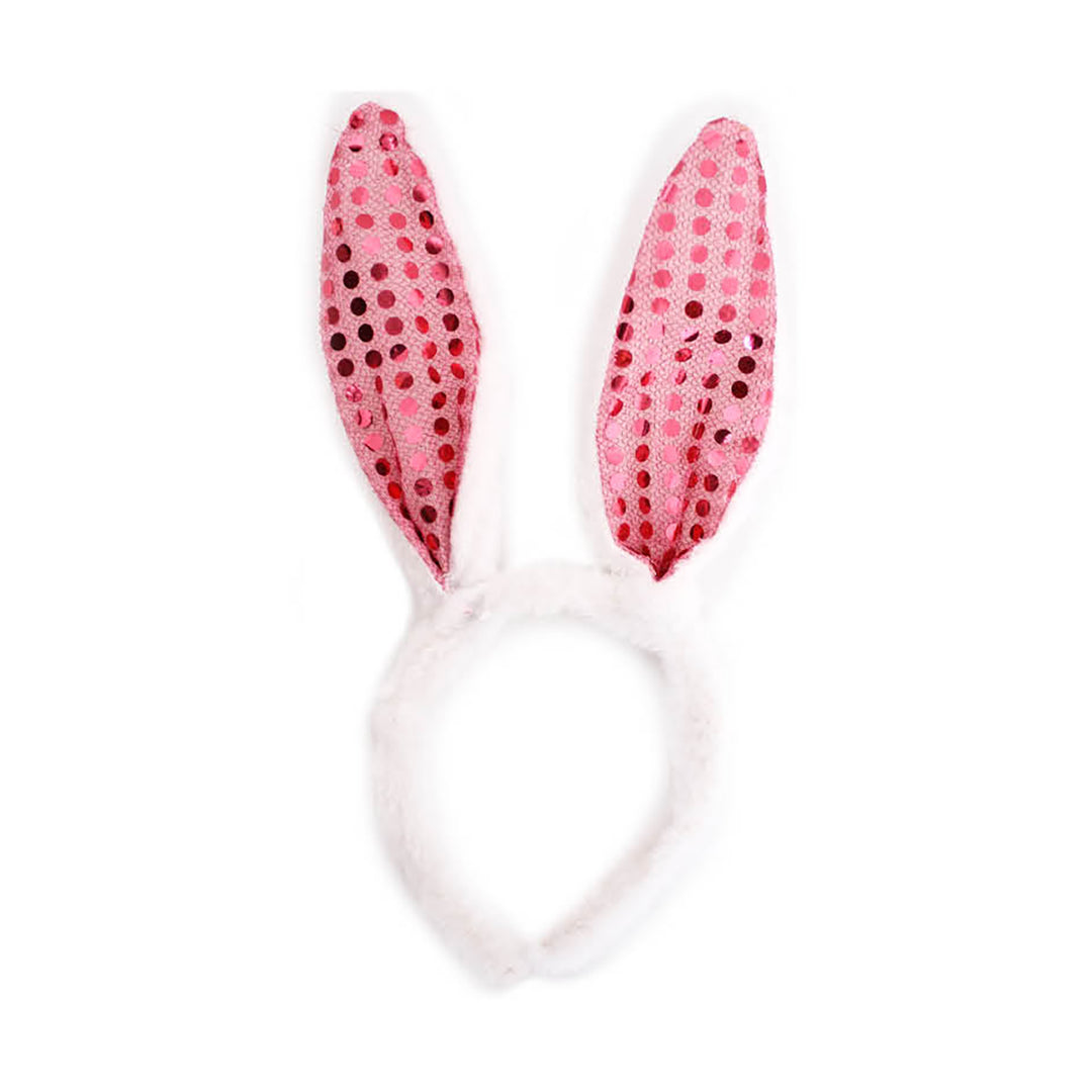 Sequin Bunny Headband - Pink