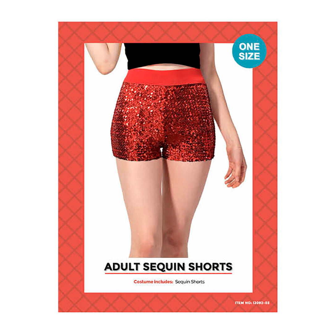 Sequin Shorts - Red