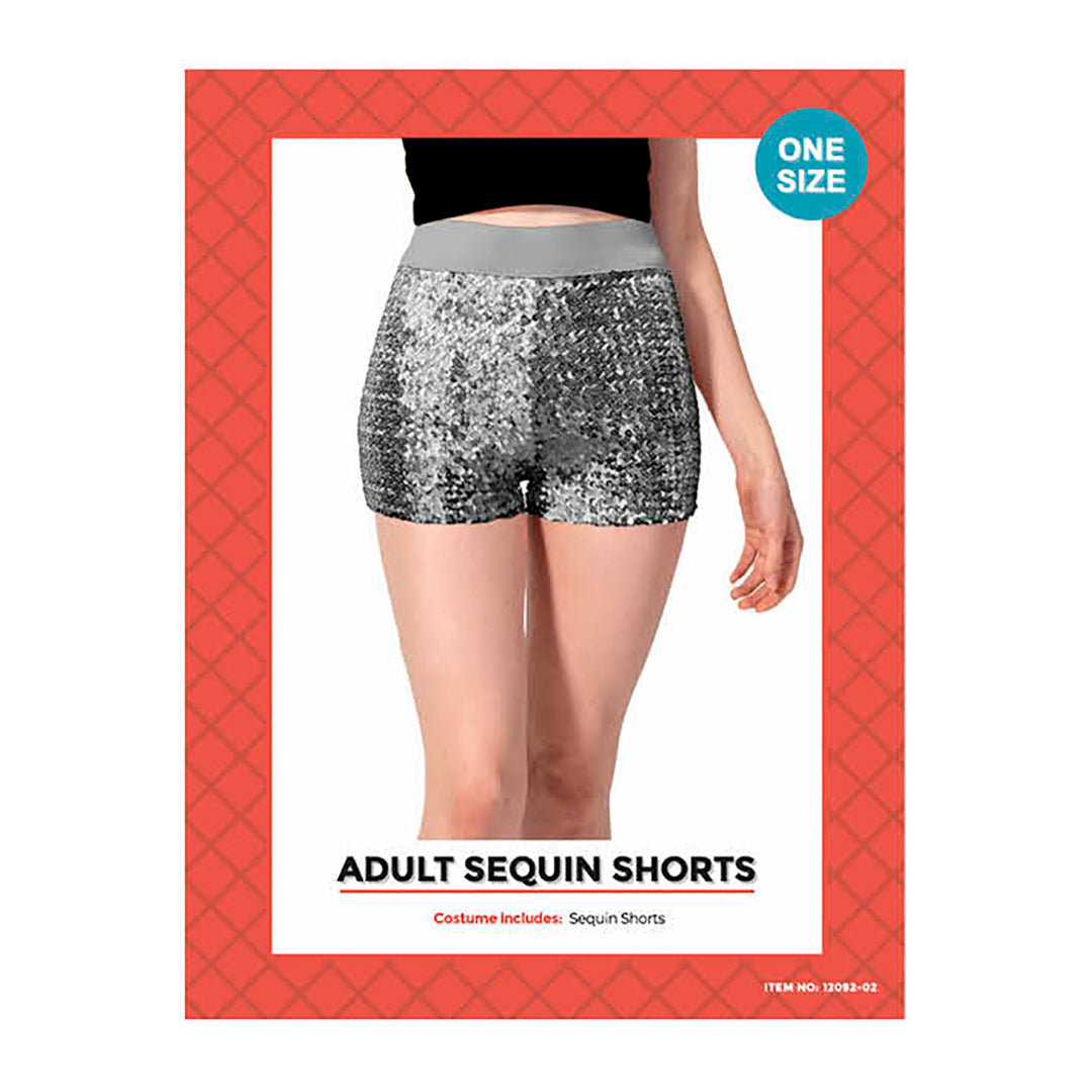 Sequin Shorts - Silver