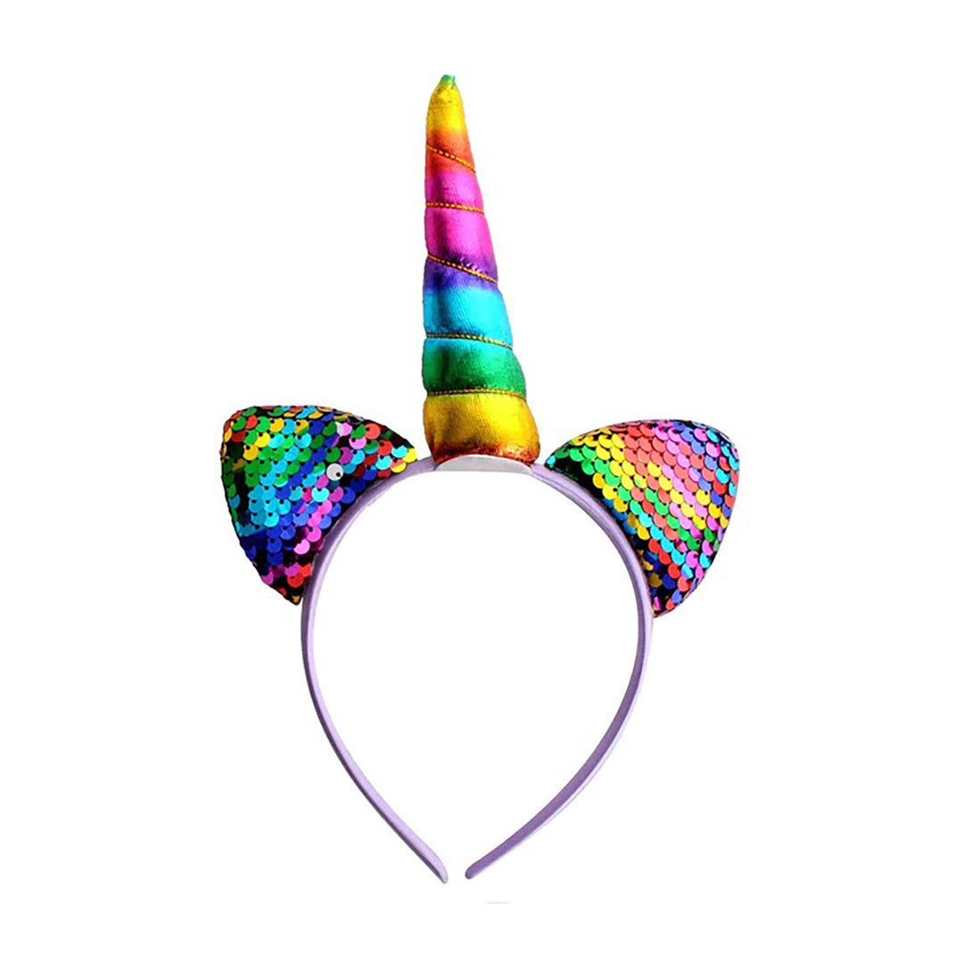 Sequin Unicorn Headband - Rainbow