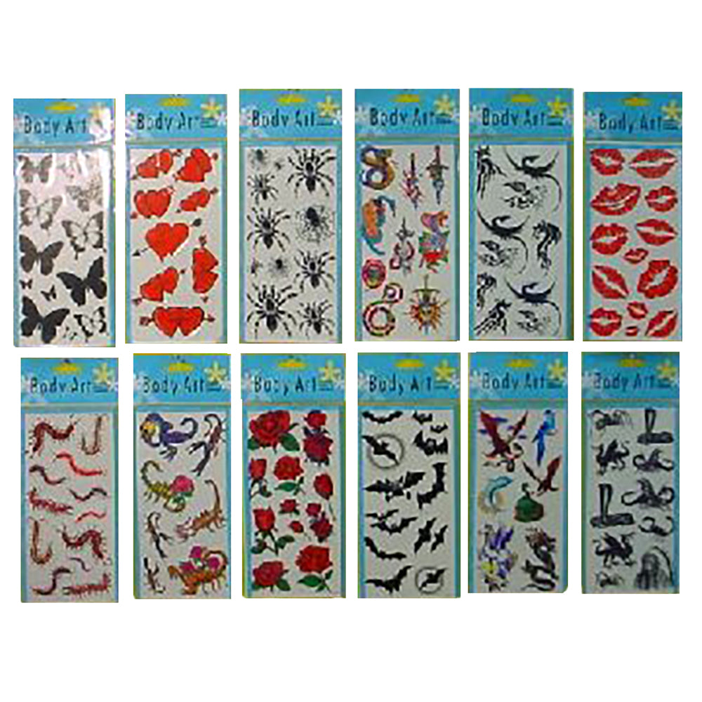 Temporary Tattoos - Various Designs