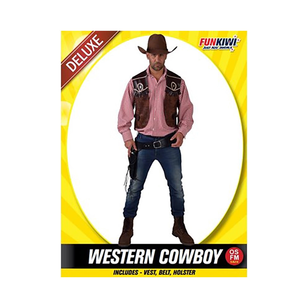 Western Cowboy Vest, Belt and Holster Set