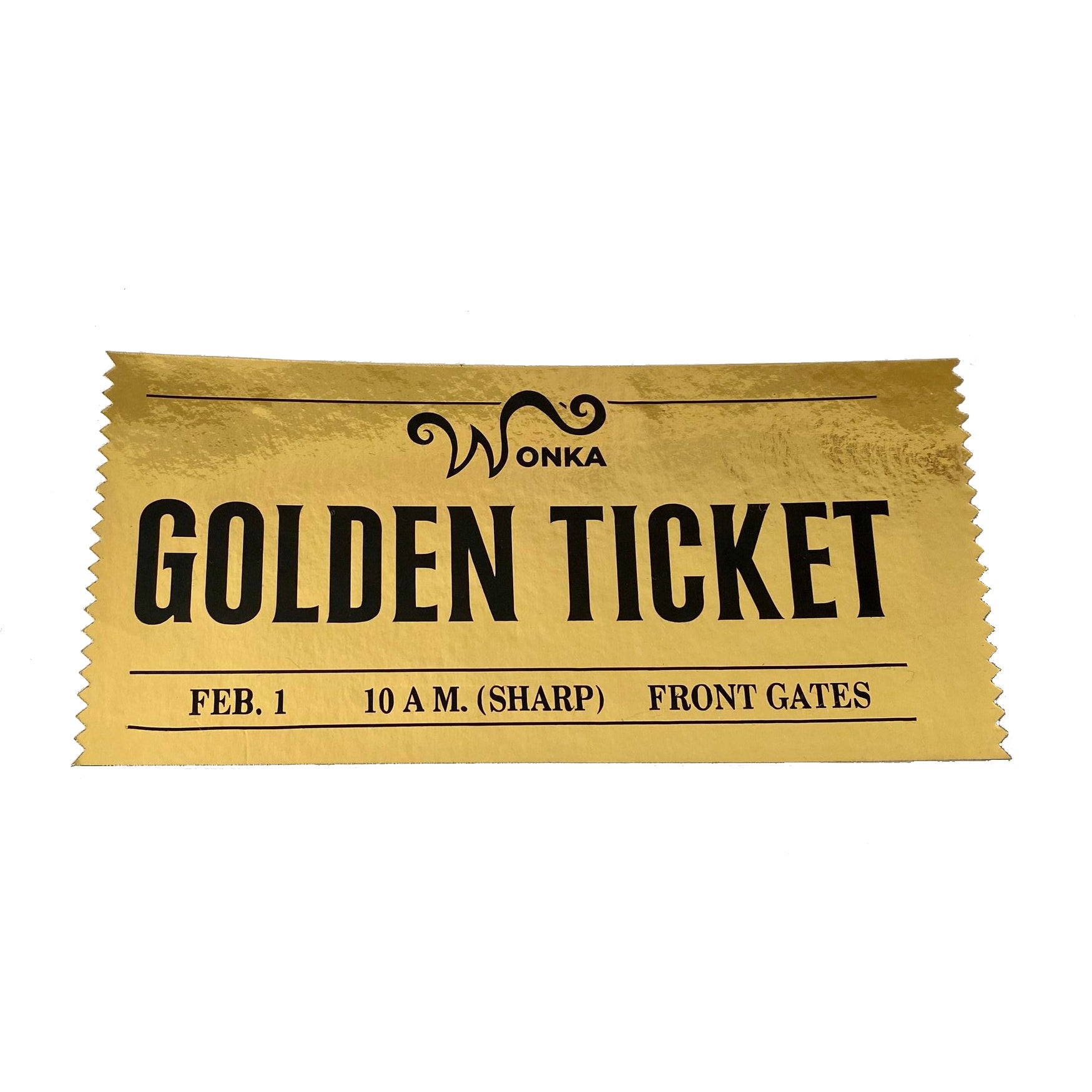 Willy Wonka Golden Ticket – Sydney Costume Shop