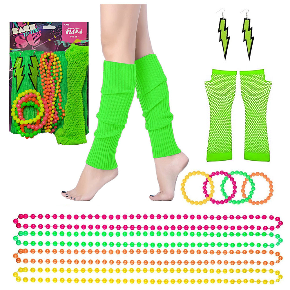 1980's Neon Green Accessories Set