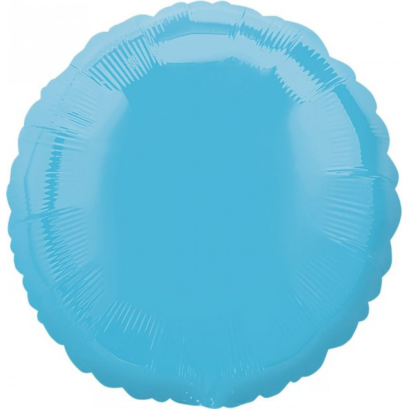 Circle Caribbean Blue Foil Balloon
