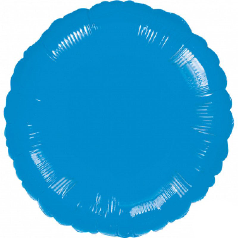 Circle Metallic Blue Foil Balloon