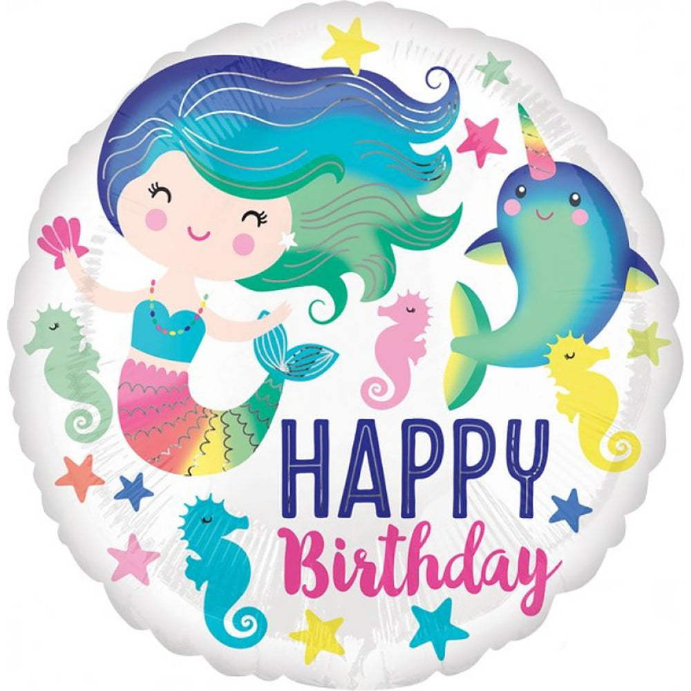 Colourful Ocean Fun Happy Birthday Balloon