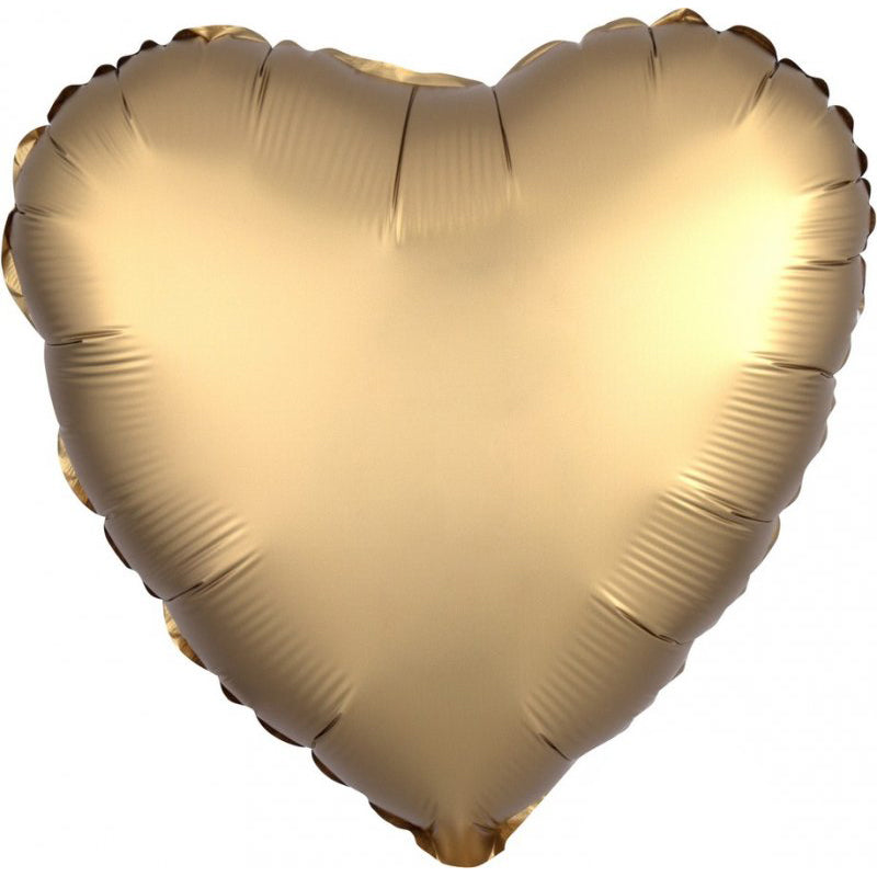 Satin Luxe Gold Sateen Heart Foil Balloon