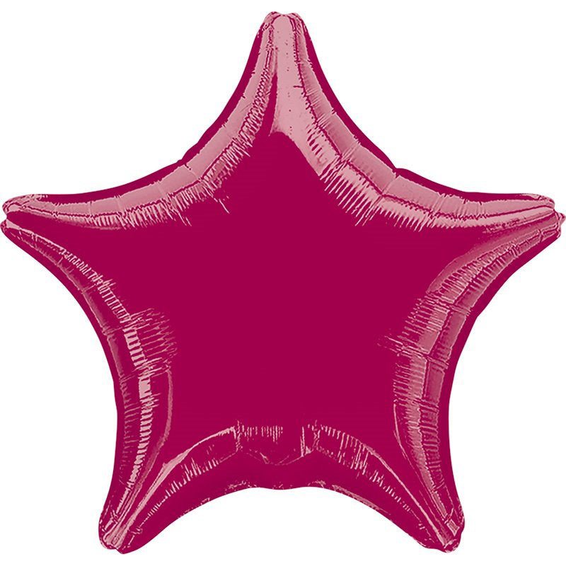 Star Burgundy Foil Balloon