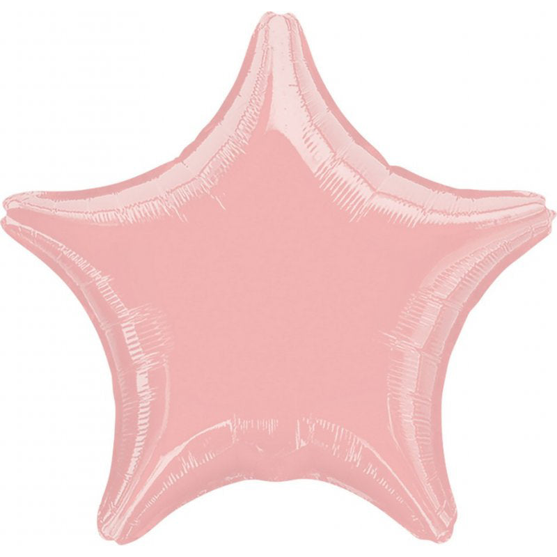 Star Anagram Metallic Pearl Pastel Pink Foil Balloon