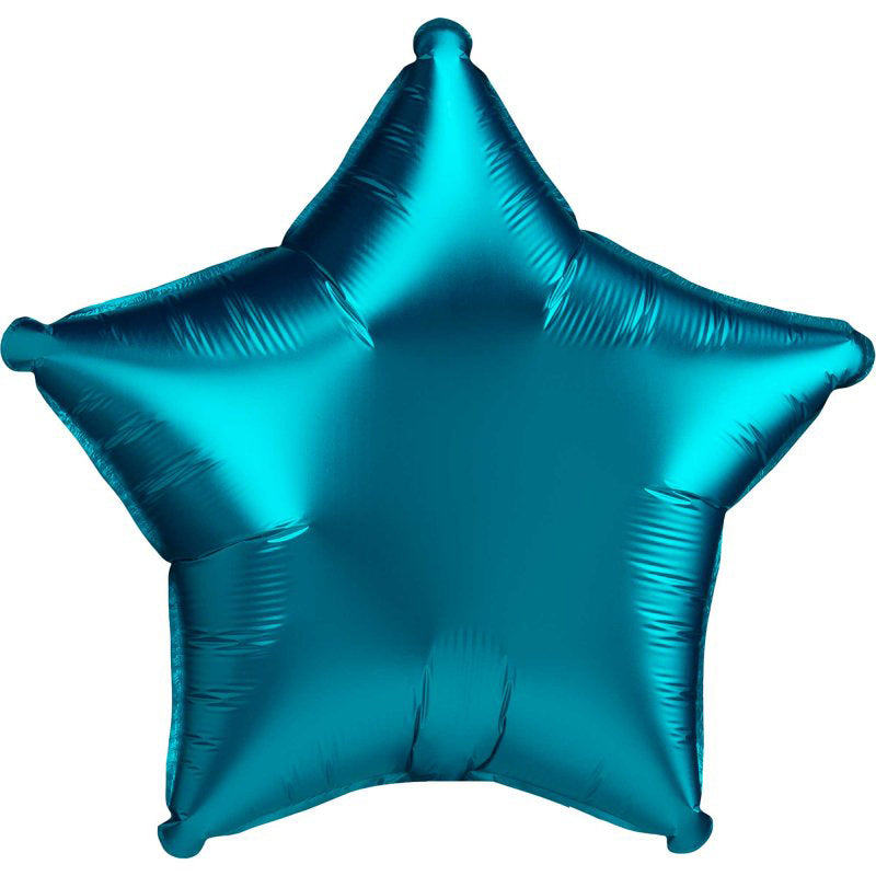 Satin Luxe Aqua Star Foil Balloon