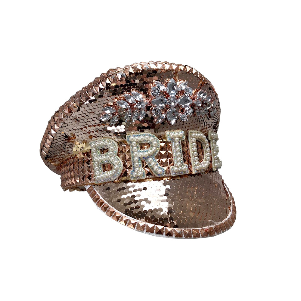 Bride to Be Rose Gold Sequin Cap
