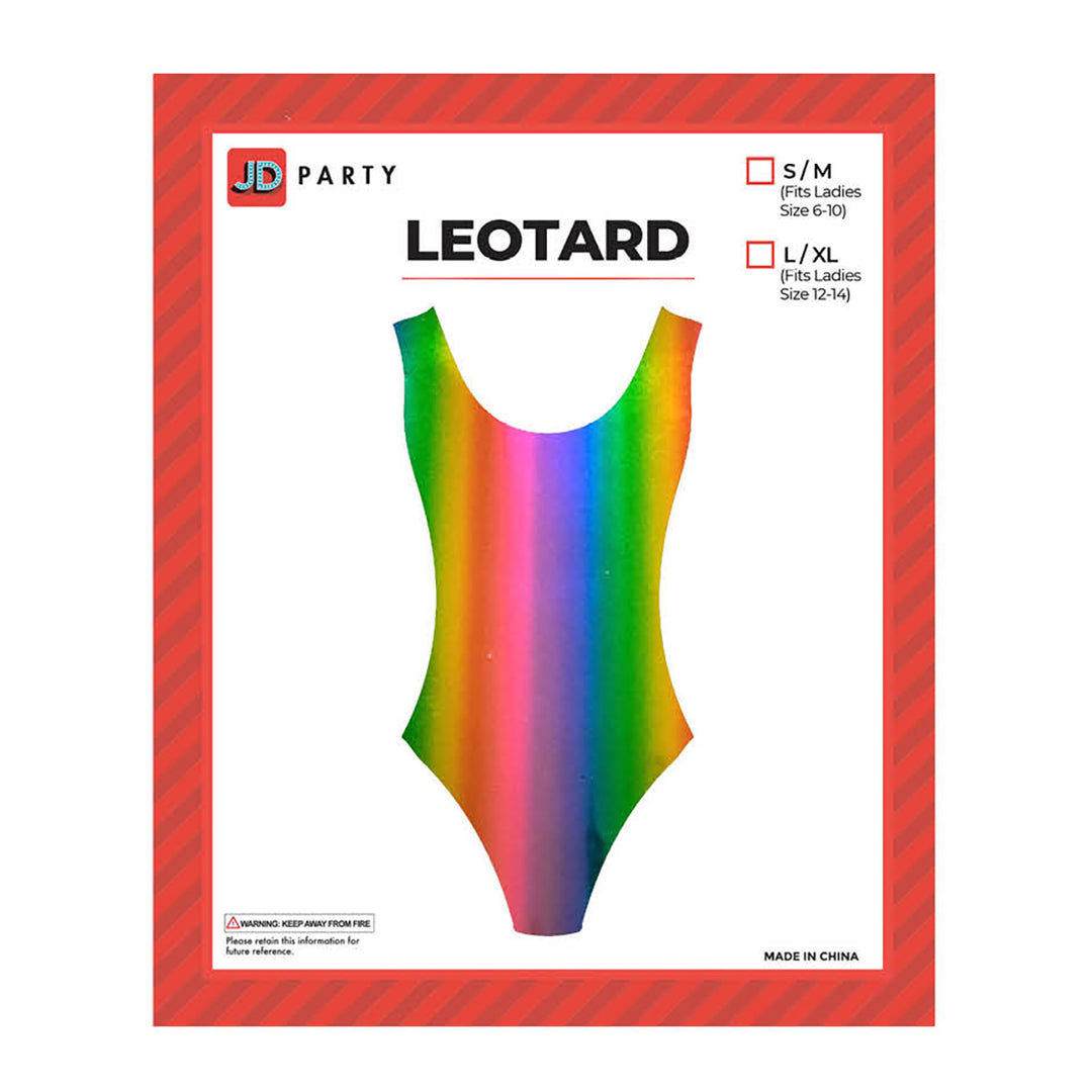 80s Leotard Metallic Rainbow