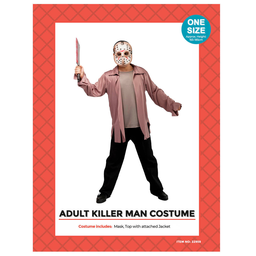 Adult Jason Killer Man Costume